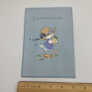 Vintage Hallmark Charmers Greeting Card Duck w/ Gift Happy Birthday Unused USA